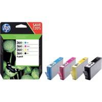 HP 364XL Origineel Inktcartridge N9J74AE Zwart, cyaan, magenta, geel Multipak  4 Stuks