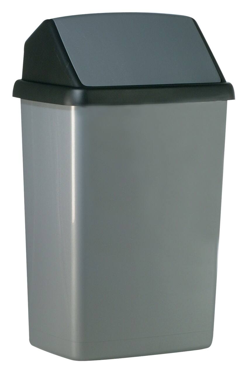 ALLIBERT Polypropyleen Prullenbak 10 L 24 x 18 x 38 cm Grijs