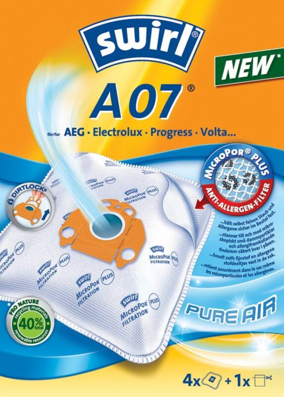 Swirl Stofzuigerzakken A 07 AirSpace Wit 4 Stuks