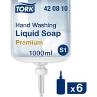 Tork reinigende vloeibare zeep - 420810 - Extra hygiënische vetoplossende zeep voor S1/S11 dispensersystemen - Premium kwaliteit Geurvrij 1 x 1000 ml