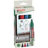 edding EcoLine 28 Nee Whiteboard-marker Kleurenassortiment Medium Ronde punt 1,5 - 3 mm  4 Stuks