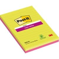 Post-it Super Sticky Notes 203 x 127 mm Kleurenassortiment Rechthoekig Gelinieerd 2 Stuks à 45 Vellen