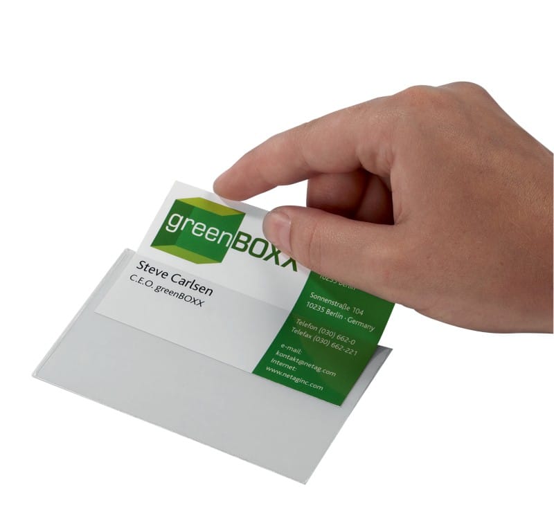 DURABLE Showtassen Pocketfix Transparant Polypropyleen 9 x 5,7 cm 100 Stuks