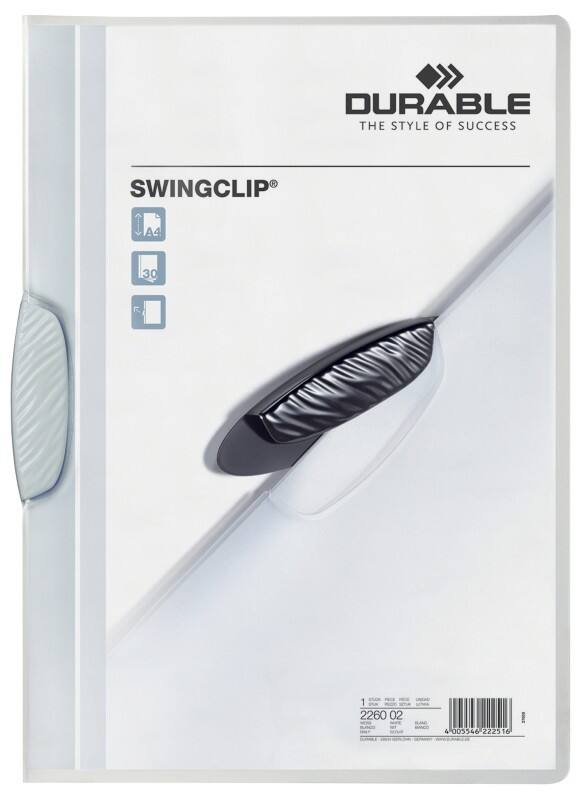 DURABLE Klemmappen Swingclip A4 Wit Polypropyleen 22,5 x 31 cm