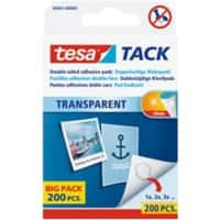 tesa TACK Dubbelzijdige kleefpads Tack 11 mm Transparant 200 Stuks