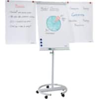 Franken Mobiele flipchart Kunststof, metaal Grijs, wit