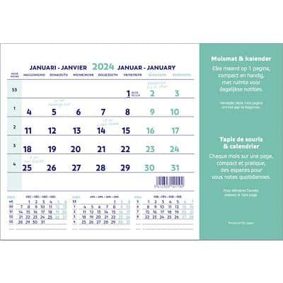 Brepols Muismat 2023 18 x 0,3 x 23 cm 1 Maand per pagina Papier Wit Nederlands, frans