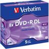 Verbatim DVD+R DL 8.5 GB 5 Stuks