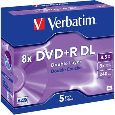 Verbatim DVD+R DL 8.5 GB 5 Stuks