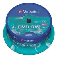 Verbatim DVD-RW 4,7 GB 25 stuks