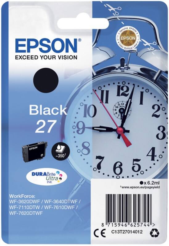 Epson 27 Origineel Inktcartridge C13T27014012 Zwart