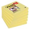 Post-it Super Sticky Notes 76 x 76 mm Kanariegeel Vierkant Blanco 90 Vellen Voordeelpak 5 blokken + 1 GRATIS