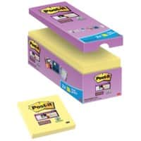 Post-it Super Sticky Notes 76 x 76 mm Kanariegeel 90 Vellen Voordeelpak 14 blokken + 2 GRATIS