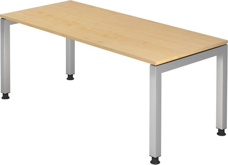 Hammerbacher J Series VJS Hoogteverstelbaar Bureau Rechthoekig Ahorn 4 metalen poten 1.800 (B) x 800 (D) x 760 (H) mm Spaanplaat, Staal