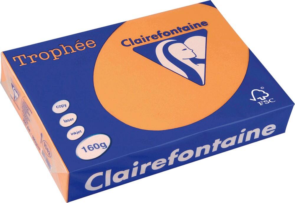 Clairefontaine 1042C gekleurd print-/ kopieerpapier A4 160 gram Oranje 250 vellen