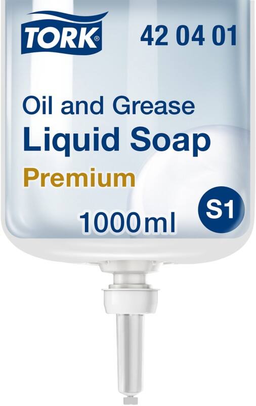 Tork Oil and Grease Liquid Soap Handzeep Vloeibaar S1 Transparant 420401 1 L