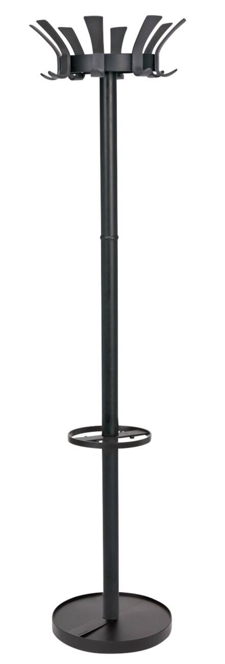 Alba Kapstok 8 Haakjes Zwart 12 personen