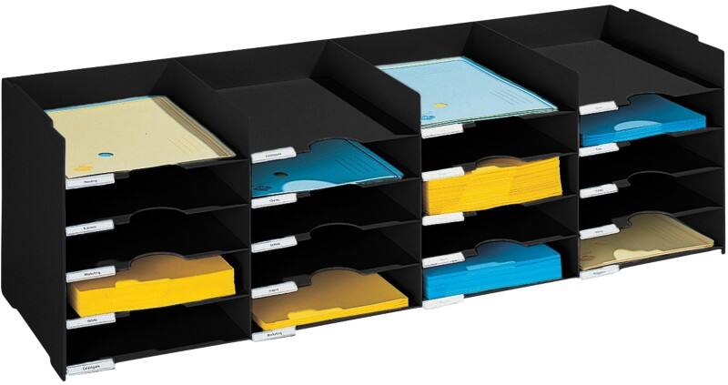 Paperflow Klasseersysteem 4 x 5 vakken Zwart A4 89,7 x 32,7 x 31,3 cm