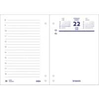 Brepols Kalender 2026 1 Dag per 2 pagina's Frans, Nederlands 12 (B) x 8,4 (H) cm Wit