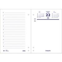 Brepols Kalender 2023 12 x 8,4 cm 1 Dag per 2 pagina's Papier Wit Frans, Nederlands