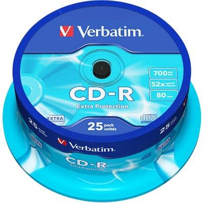 Verbatim CD-R 52x 700 MB 25 Stuks