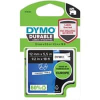 Dymo D1 1978364 Authentiek Durable Labeltape Zelfklevend Zwart op wit 12 mm (B) x 5,5 m(L)