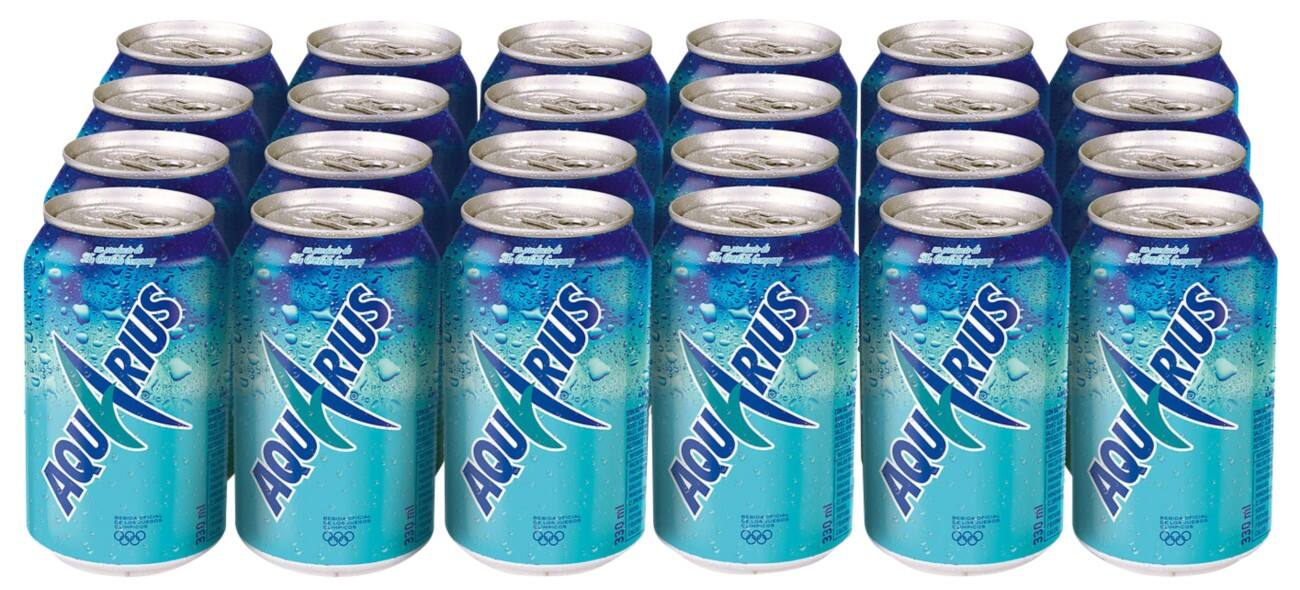 AQUARIUS Sportdrank Lemon Blik 24 Stuks à 330 ml