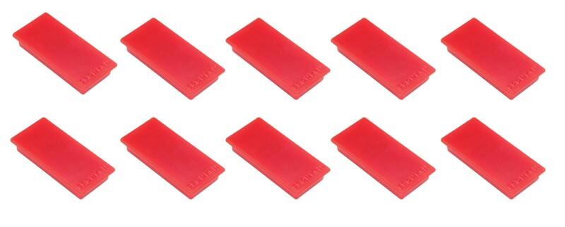 Franken Rechthoekige magneten HM235001 Rood 5 x 2,3 cm 10 stuks
