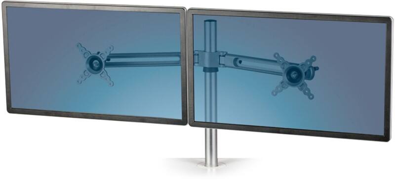 Fellowes Lotus Dubbele monitorarmset 152.5 x 420 mm Zilver
