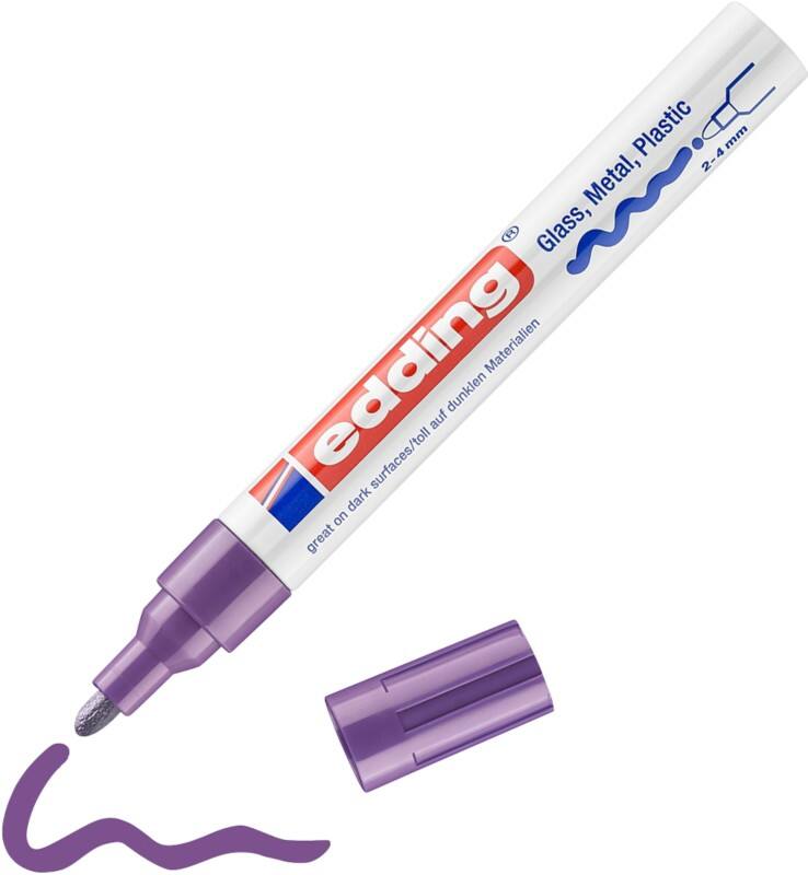 edding 750 Permanent Lakmarker Paars Medium Ronde punt 4 mm