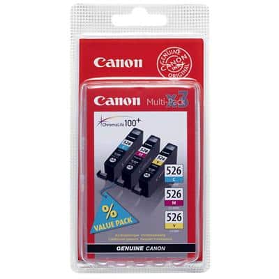 Canon CLI-526C/M/Y Origineel Inktcartridge Cyaan, magenta, geel Multipak  3 Stuks