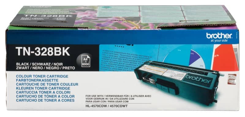 Brother TN-328BK Origineel Tonercartridge Zwart