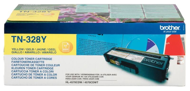 Brother TN-328Y Origineel Tonercartridge Geel