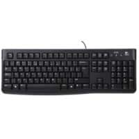 Logitech Toetsenbord Bedraad QWERTY (US) zonder bluetooth Zwart K120