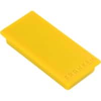 Franken Rechthoekige magneten HM235004 Geel 5 x 2,3 cm 10 stuks