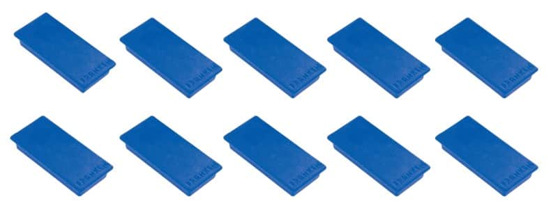 Franken Rechthoekige magneten HM235003 Blauw 5 x 2,3 cm 10 stuks