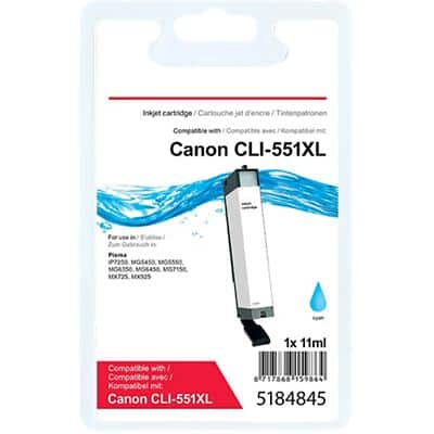 Office Depot Compatibel Canon CLI-551C XL Inktcartridge Cyaan