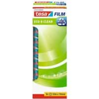 tesa Plakband tesafilm Eco & Clear Transparant 19 mm (B) x 33 m (L) PP (Polypropeen) Recycled 8 Rollen