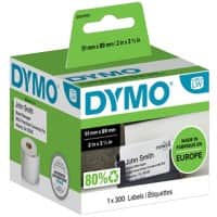 DYMO Naambadges S0929100 51 x 89 mm Authentiek Wit 300 Etiketten