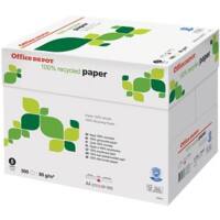 Office Depot Off-White A4 Kopieerpapier Wit Recycled 80 g/m² Glad 5 Stuks à 500 Vellen