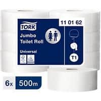 Tork Jumbo FSC gecertificeerd, Recycled 100% Toiletpapier T1 1-laags 110162 6 Rollen à 2500 Vellen