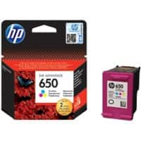 HP 650 Origineel Inktcartridge CZ102AE#BHK Cyaan, magenta, geel