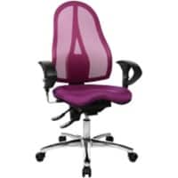 TOPSTAR Ergonomische stoel Permanent Contact Mesh, Stof In hoogte verstelbare armleuning Paars 110 kg Sitness 15