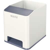 Leitz WOW Sound Pennenbakje Duokleur Wit, Grijs 9 x 10 x 10,1 cm