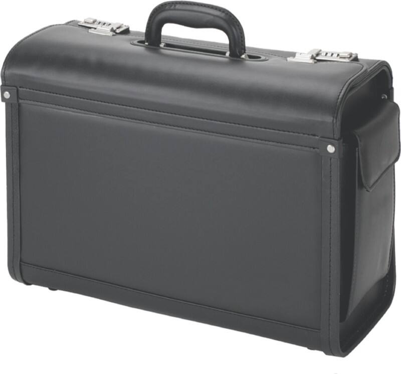 Alassio pilotenkoffer GENOVA 46 x 20,5 x 35 cm zwart