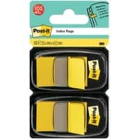 Post-it Index Rechthoekig 2,54 cm Geel Dual Pack 2 Stuks à 50 Strips