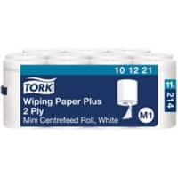 Tork Advanced Poetspapier M1 Centerfeed Wit 2-laags 101221 11 Rollen à 214 Vellen