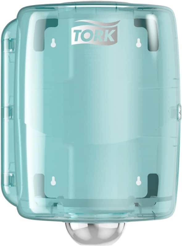 Tork Centerfeed Dispenser Wit en Turquoise W2 Robuust Design Performance Lijn 447 cm x 328 cm x 302 cm 653000