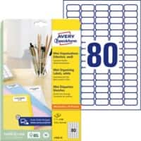 Avery Laser Etiketten L7632-25 Klevend A4 Wit 35,6 x 16,9 mm 25 Vellen à 80 Etiketten