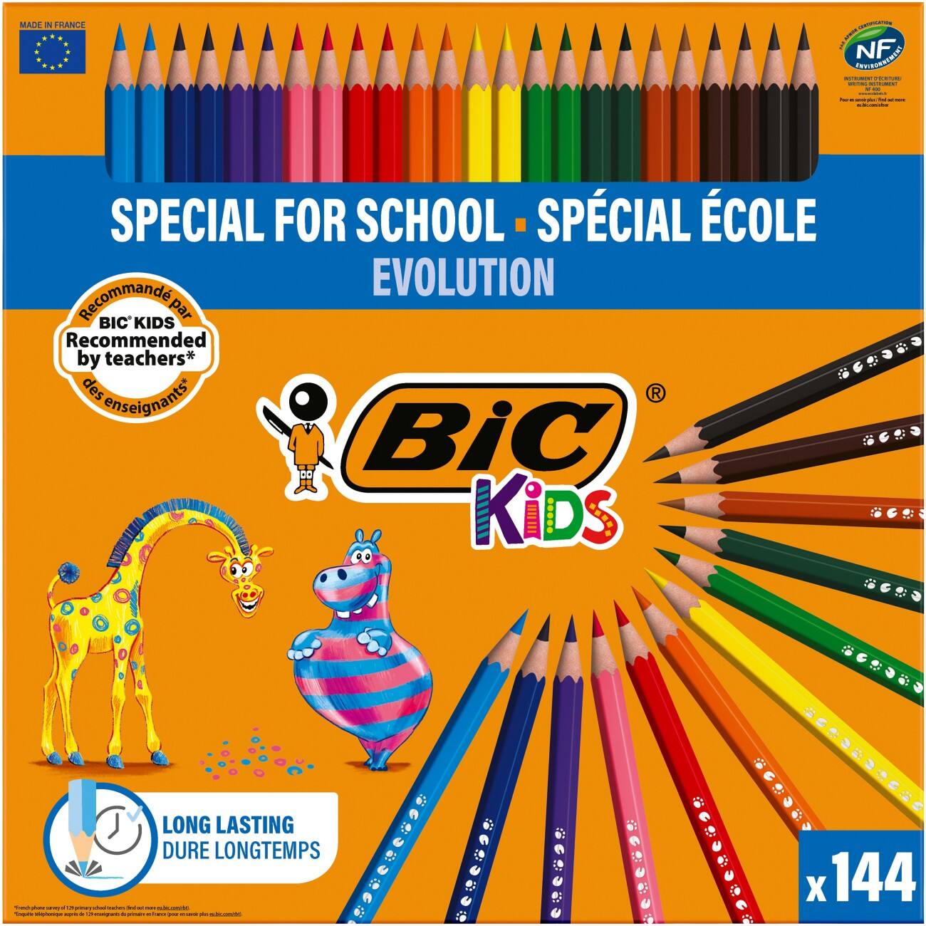 BIC 887830 Kleurpotloden Kleurenassortiment 144 Stuks